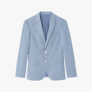 Blazer slim bi-stretch em chambray