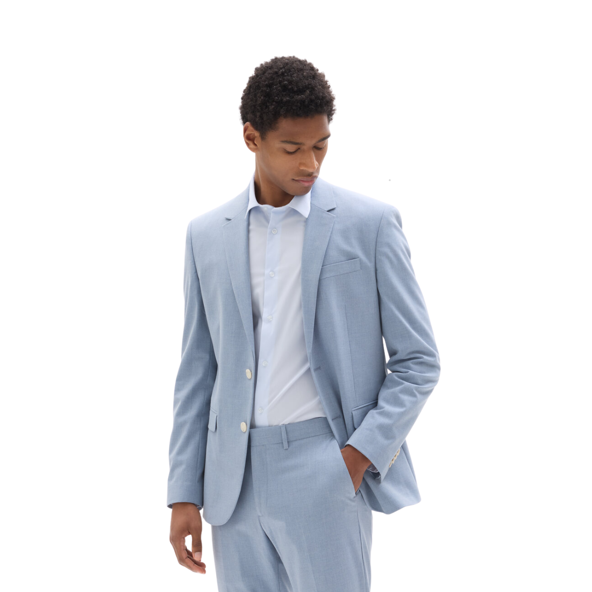 Blazer slim bi-stretch em chambray - Image 2