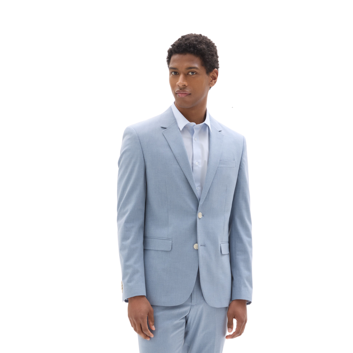 Blazer slim bi-stretch em chambray - Image 3