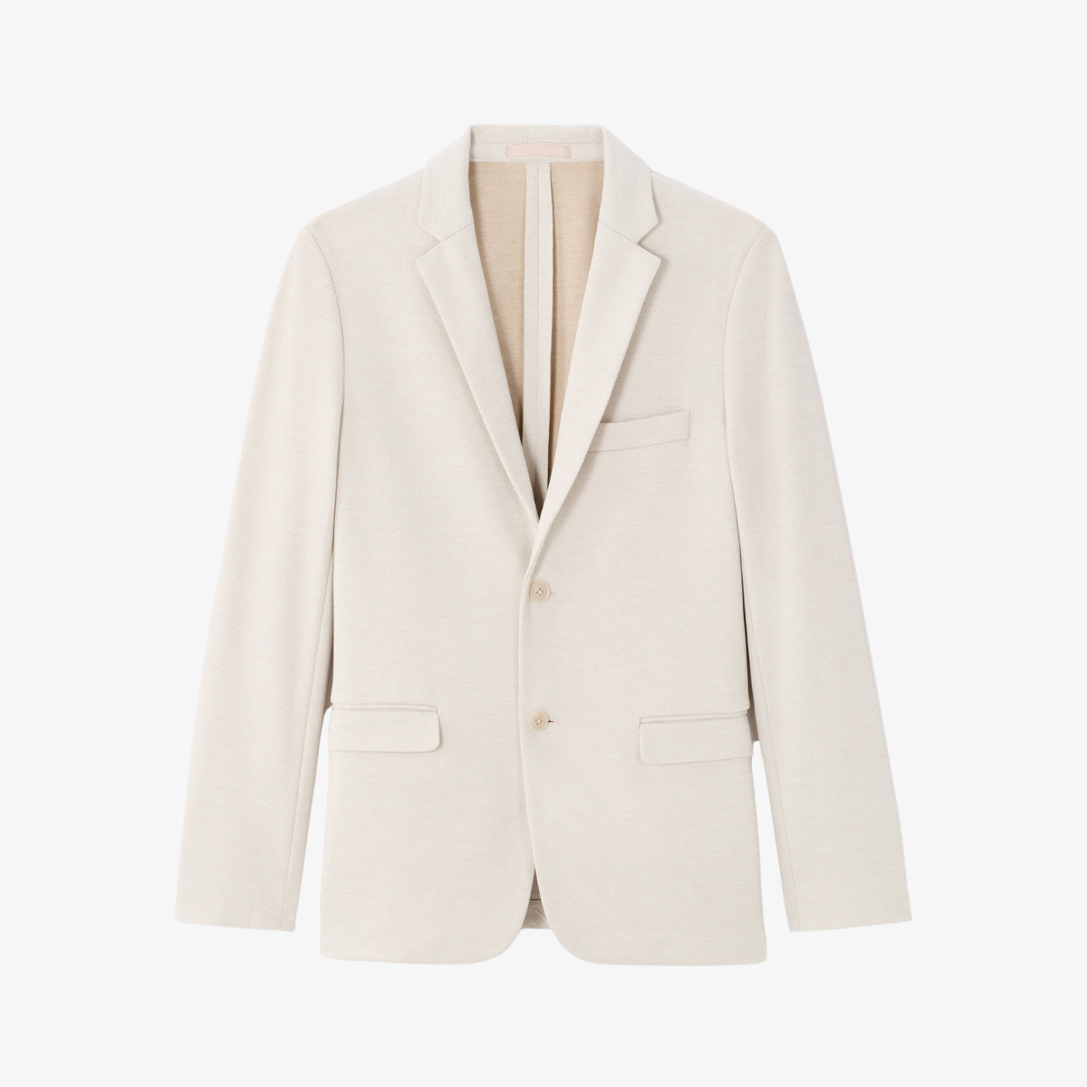 Blazer slim de malha - bege