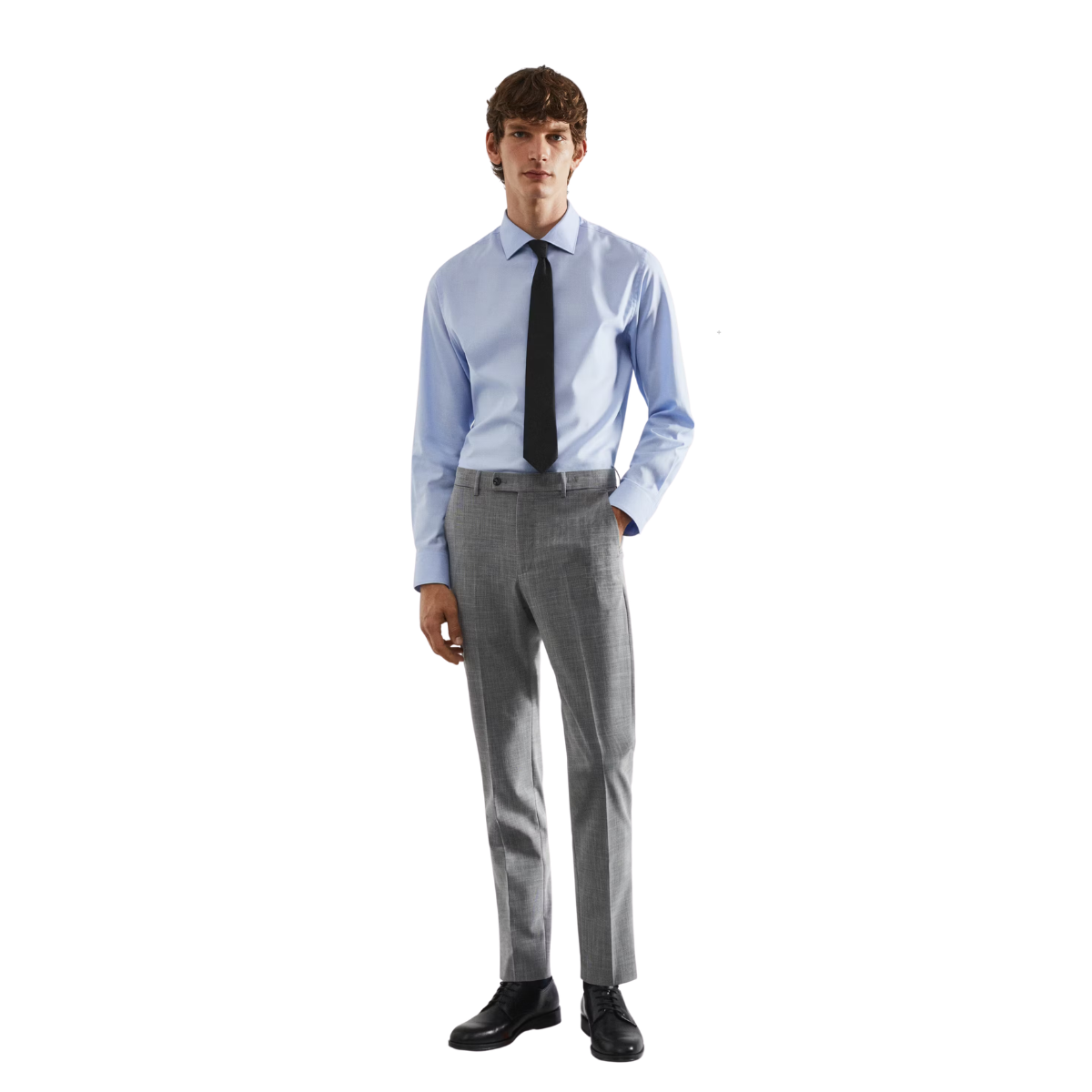Calças de fato stretch slim fit estampadas - Image 2