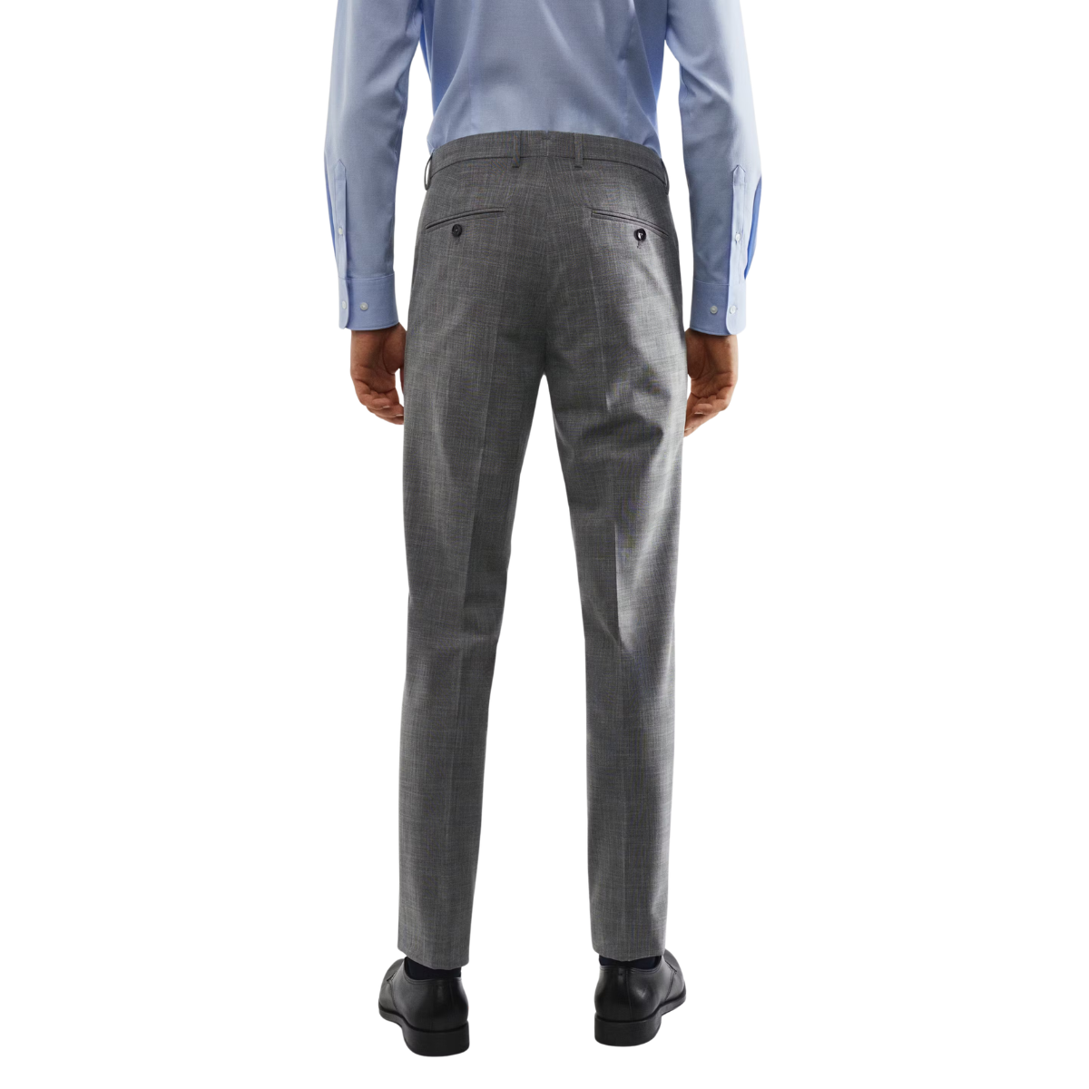 Calças de fato stretch slim fit estampadas - Image 4